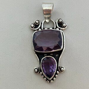 925 Sterling Silver Amethyst Pendant